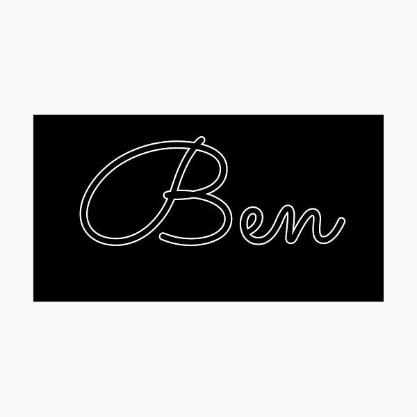 Item preview, Writing Ben Name Label (Black) designed and sold by NormadWorld.