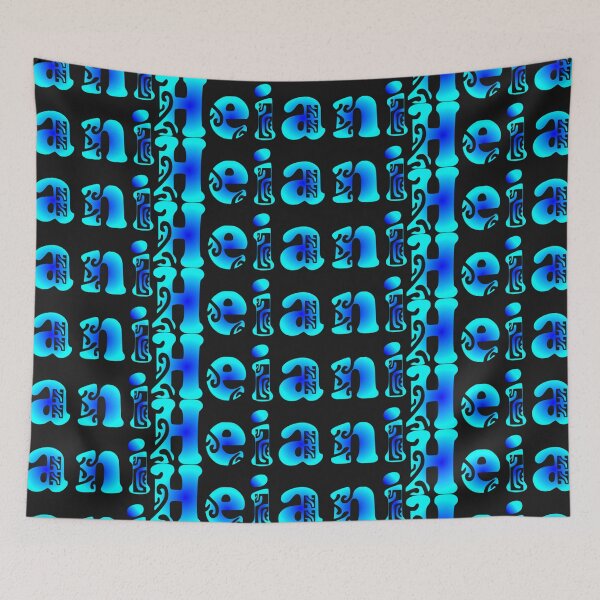 Item preview, HEIANI - blue (Polynesian first name) designed and sold by Nesian-Tahiti.
