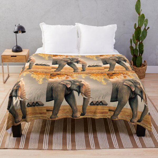 Artikelvorschau, Elefantenporträt. Elefantenfoto, Herbstsaison, lebendiger Elefant, Vintage-Elefant entworfen und verkauft von ElephantVibes.