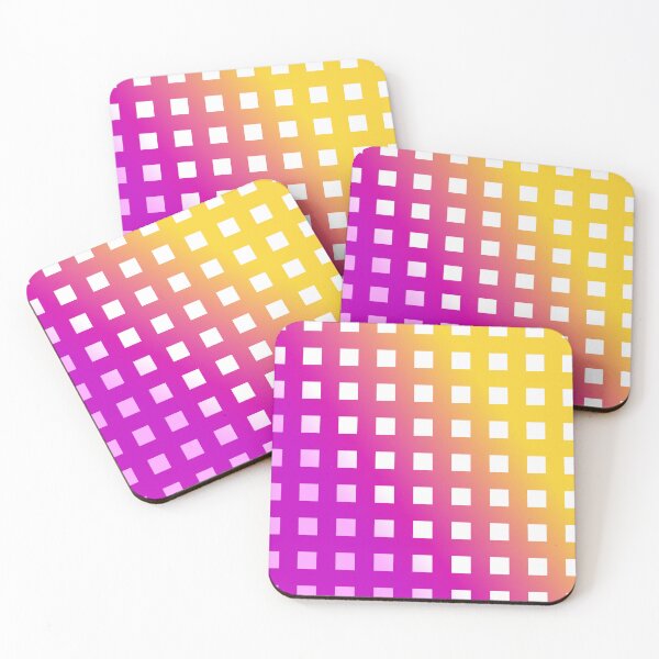 Item preview, Pink and Yellow Gradient Bold Grid Squares Minimal Pattern Design designed and sold by patternsoup.