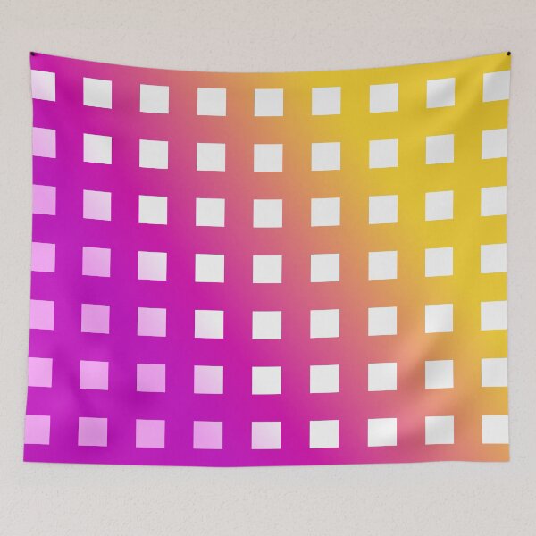 Item preview, Pink and Yellow Gradient Bold Grid Squares Minimal Pattern Design designed and sold by patternsoup.