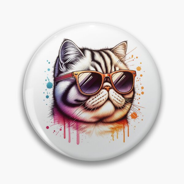 Item preview, Watercolor Exotic Shorthair Cat Wearing Sunglasses designed and sold by TheAnimalZ00.