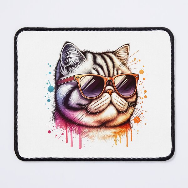Item preview, Watercolor Exotic Shorthair Cat Wearing Sunglasses designed and sold by TheAnimalZ00.