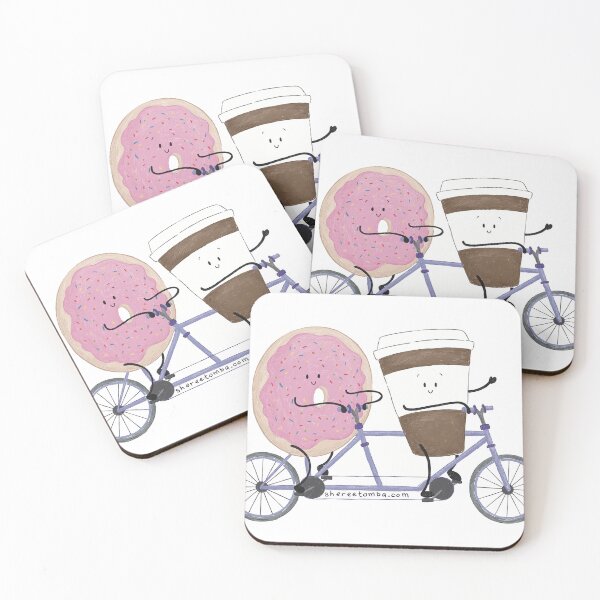 Item preview, Donut & Coffee Bicycle designed and sold by ShereeSketches.