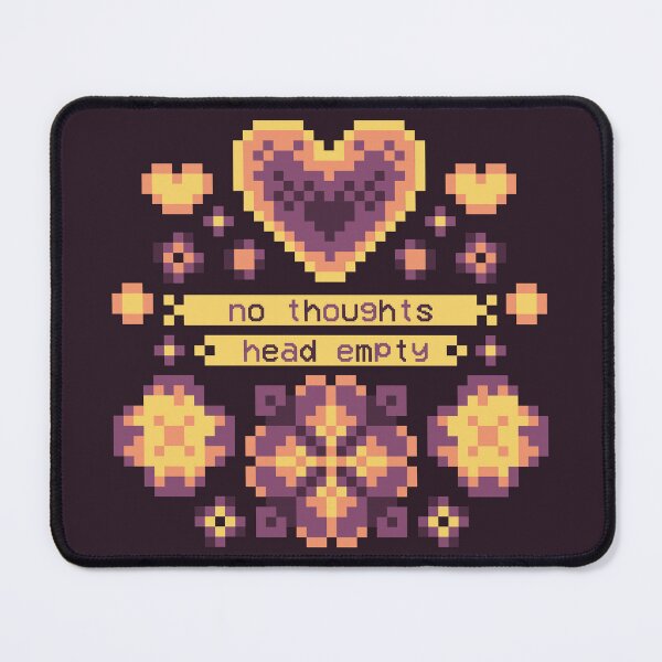 Item preview, Floral 8bit No Thoughts [old world] designed and sold by deadbeatprince-typography.
