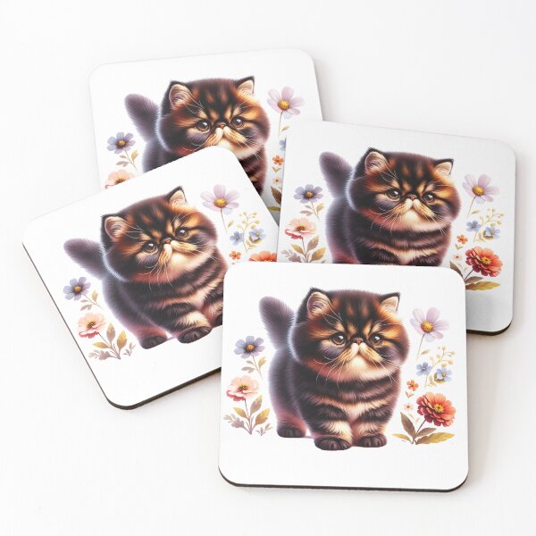 Item preview, Exotic Shorthair Kitten And Flowers designed and sold by TheAnimalZ00.