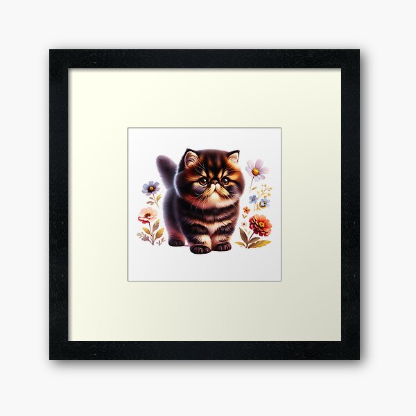 Item preview, Exotic Shorthair Kitten And Flowers designed and sold by TheAnimalZ00.