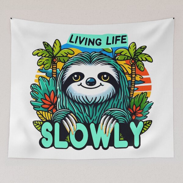 Item preview, Sloth Living Life Slowly Adventure Awaits designed and sold by SportsT-Shirts.
