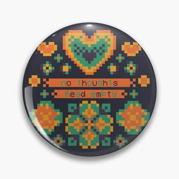 Item preview, Floral 8bit No Thoughts [relic sun] designed and sold by deadbeatprince-typography.