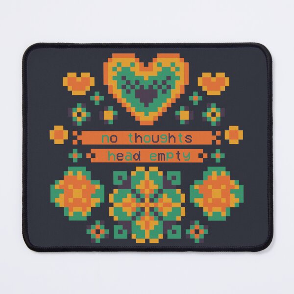 Item preview, Floral 8bit No Thoughts [relic sun] designed and sold by deadbeatprince-typography.