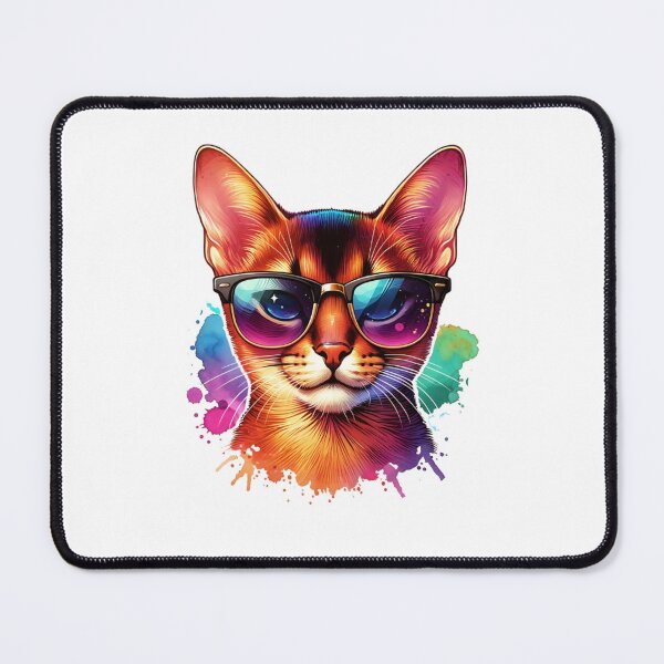 Item preview, Watercolor Abyssinian Cat Wearing Sunglasses designed and sold by TheAnimalZ00.