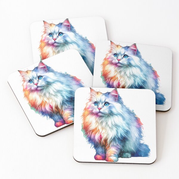 Item preview, Watercolor Turkish Angora Cat designed and sold by TheAnimalZ00.