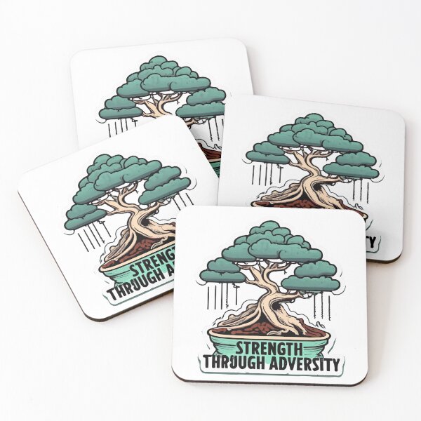Item preview, Resilient Bonsai Weathering Storm - Japanese Calligraphy Art designed and sold by NiftyWrx.