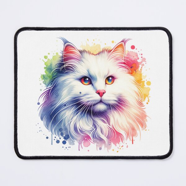 Item preview, Watercolor Turkish Angora Cat designed and sold by TheAnimalZ00.
