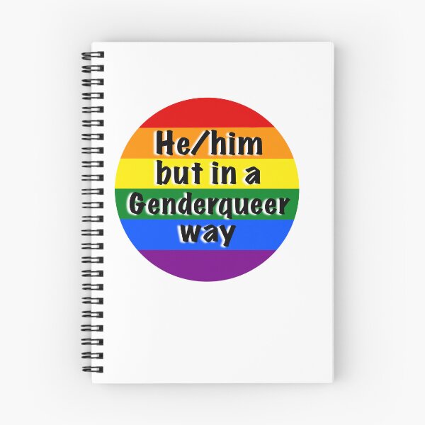 Item preview, he/him genderqueer designed and sold by MyKindOfCrazy.