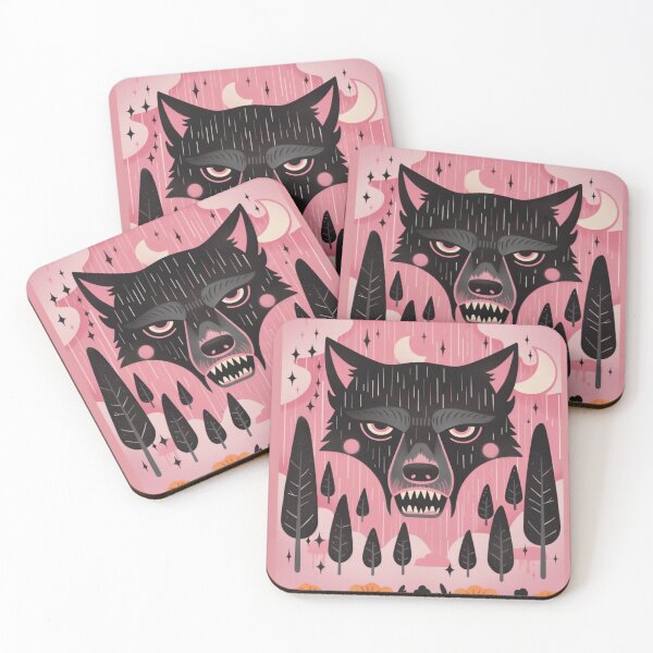 Item preview, Pink Pop Art Werewolf Wolf designed and sold by CryptidChron24.