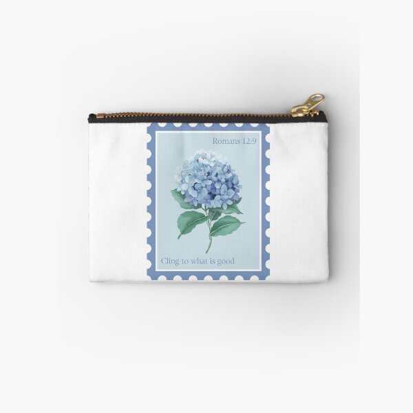 Artikelvorschau, Bibelvers-Stempel mit blauer Hortensie – Römer 12:9 – Haltet fest am Guten entworfen und verkauft von kaitlyn-luft.