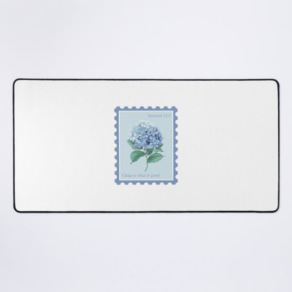 Item preview, Blue Hydrangea Bible Verse Stamp - Romans 12:9 - Cling to what is good  designed and sold by kaitlyn-luft.
