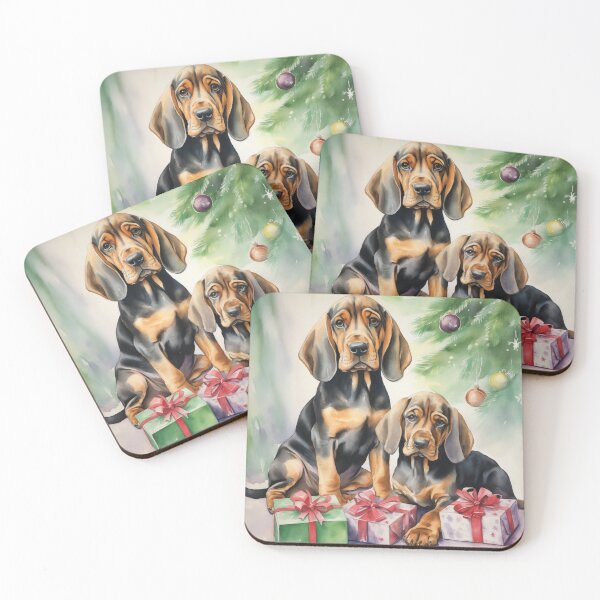 Artikelvorschau, Weihnachts-Bloodhound-Welpen entworfen und verkauft von Samuelsboro.
