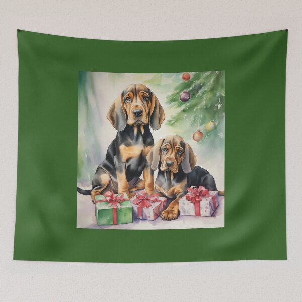 Artikelvorschau, Weihnachts-Bloodhound-Welpen entworfen und verkauft von Samuelsboro.