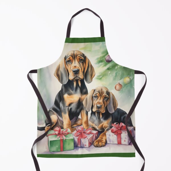 Aperçu de l'œuvre Chiots Bloodhound de Noël créée et vendue par Samuelsboro.