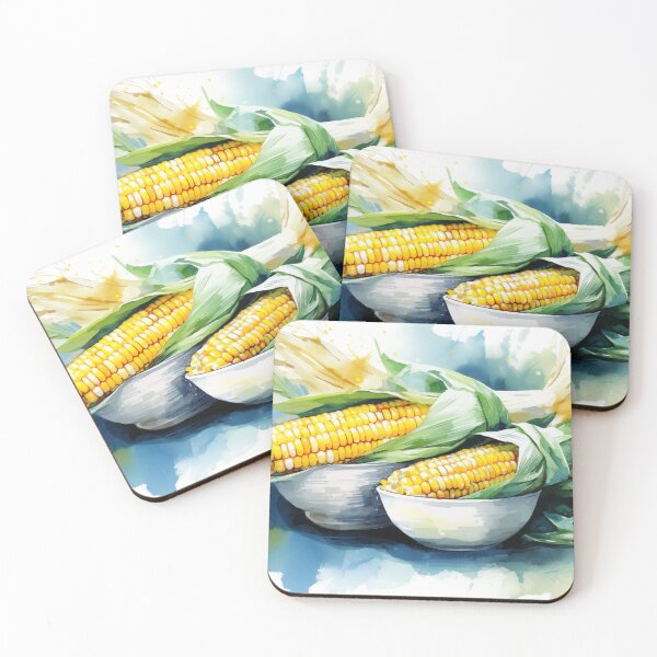 Item preview, Double Exposure White Background Corn in a Bowl illlustrartion designed and sold by Roxane Bay.