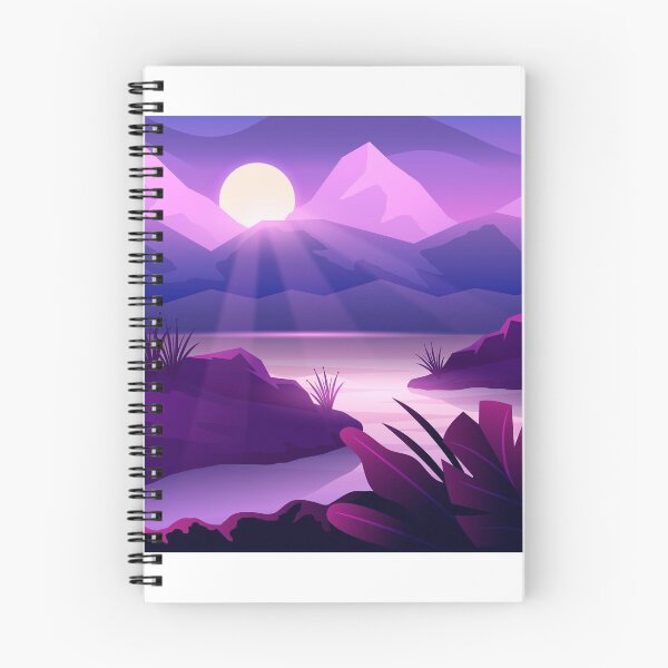 Item preview, River's Palette: Gradient Landscape with River" designed and sold by hjian8219.