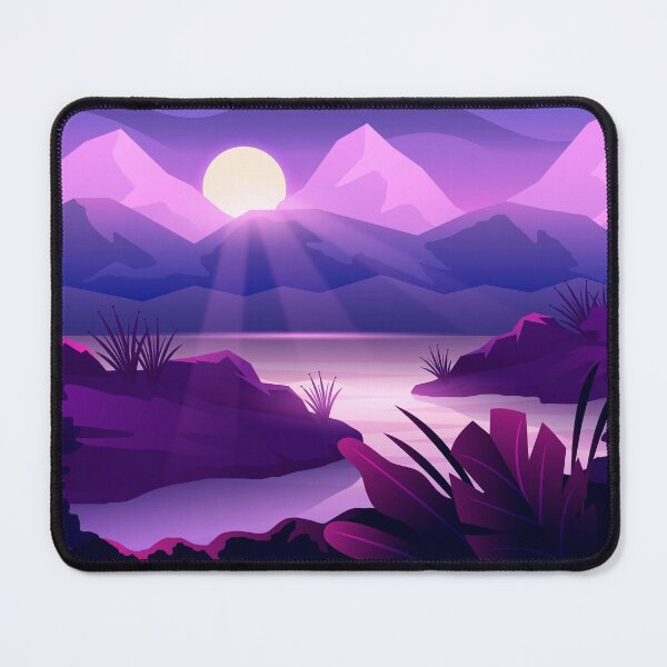 Item preview, River's Palette: Gradient Landscape with River" designed and sold by hjian8219.