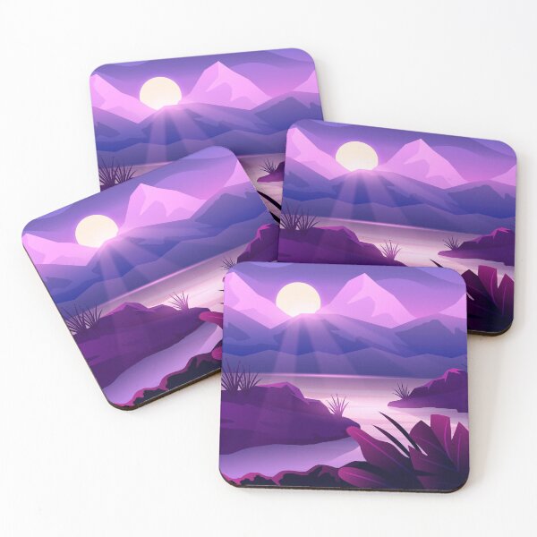 Item preview, River's Palette: Gradient Landscape with River" designed and sold by hjian8219.