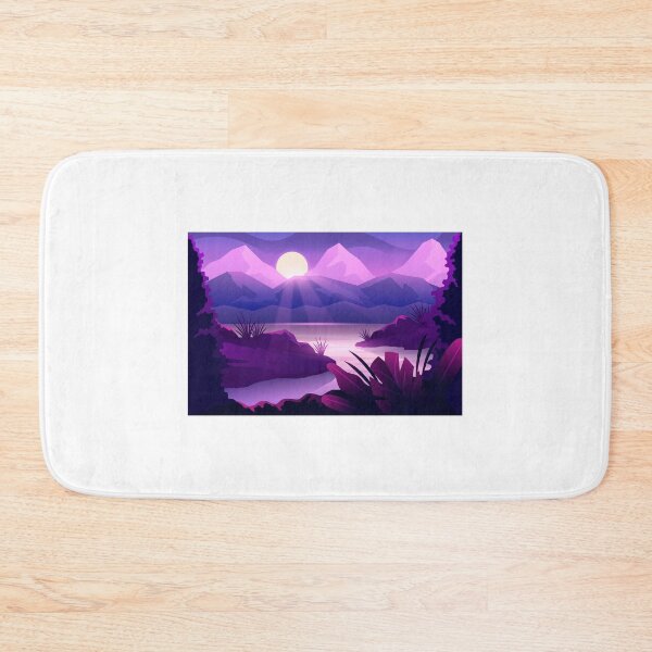 Item preview, River's Palette: Gradient Landscape with River" designed and sold by hjian8219.