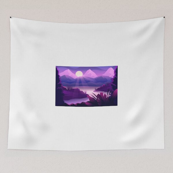 Item preview, River's Palette: Gradient Landscape with River" designed and sold by hjian8219.