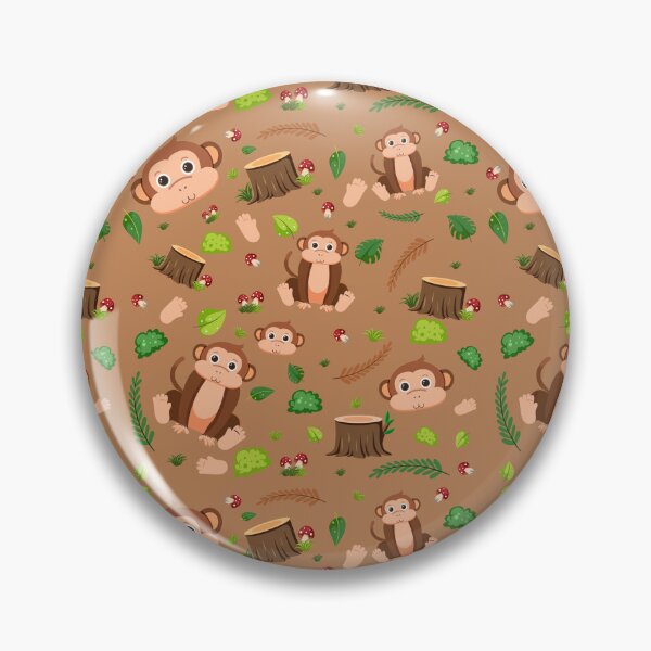 Item preview, Cheerful Chimps: Cute Monkey Seamless Pattern designed and sold by hjian8219.