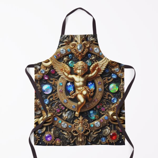 Item preview, Gold Cherub Chains Gemstones Baroque Rococo 3d Jewelry Bejeweled Repoussé designed and sold by Anticulture.