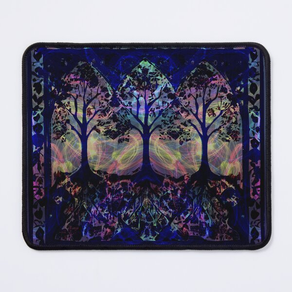 Item preview, Psychedelic trees with galaxy sky designed and sold by AuroraXGreen.