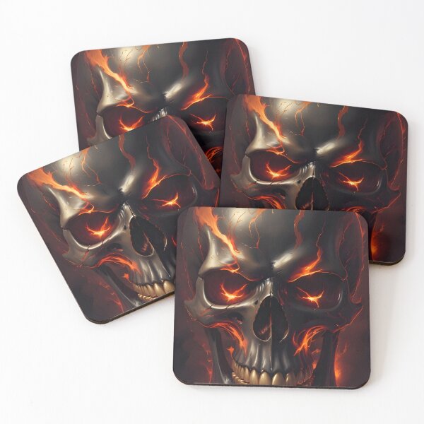 Item preview, Evil Skull with Red Accents designed and sold by papi1998.