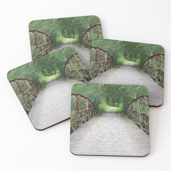 Item preview, A bridge over a small stream leading to a forest road designed and sold by NatureGems.