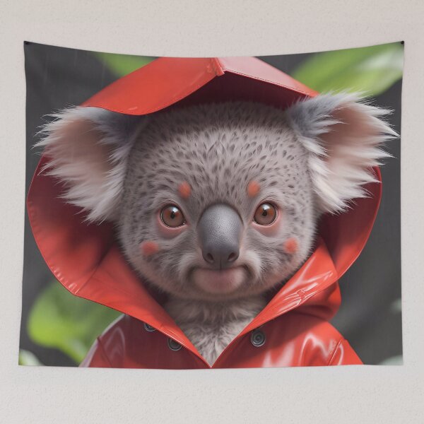 Item preview, Cute Koala Bear In A Red Raincoat designed and sold by TheArtOfPat.