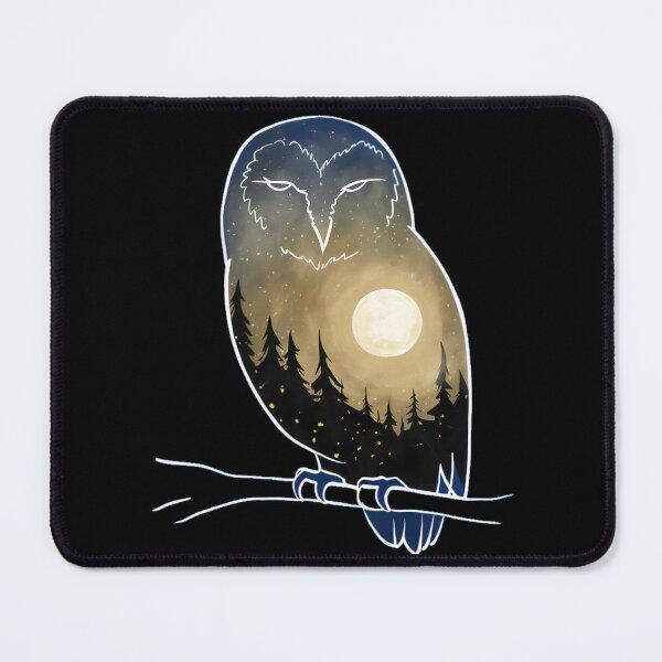 Item preview, Beautiful Night Sky Owl Silhouette designed and sold by PlanetMarker.