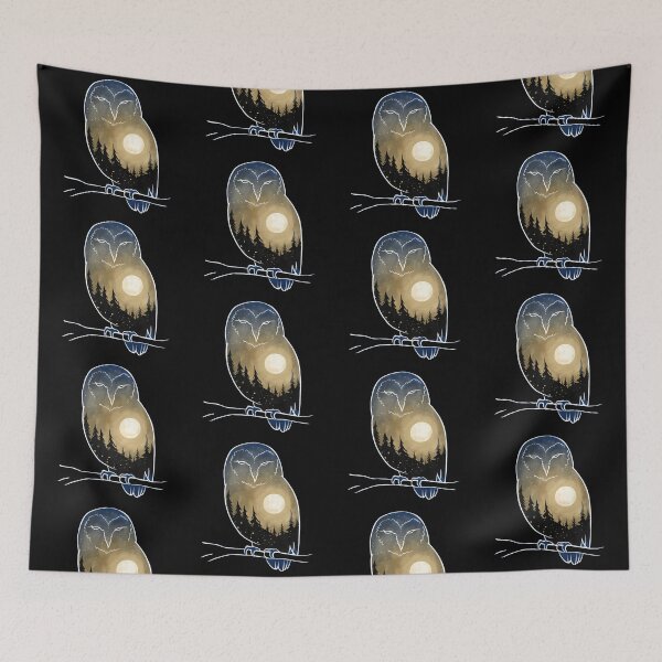 Item preview, Beautiful Night Sky Owl Silhouette designed and sold by PlanetMarker.