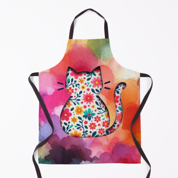 Item preview, Floral Cat Silhouette designed and sold by LyssasMindArt.