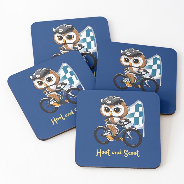 Item preview, Hoot and Scoot Cycling Racer Owl designed and sold by sydney-syder.