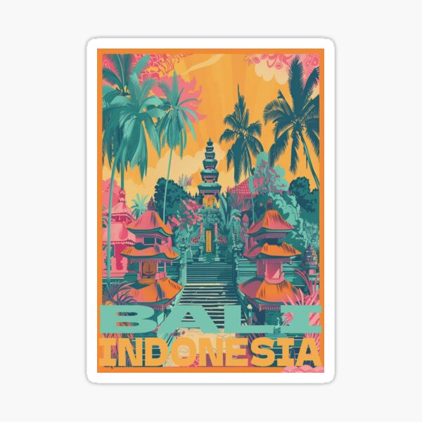 Item preview, Travel Poster Bali Indonesia designed and sold by PrintNTeeCo.