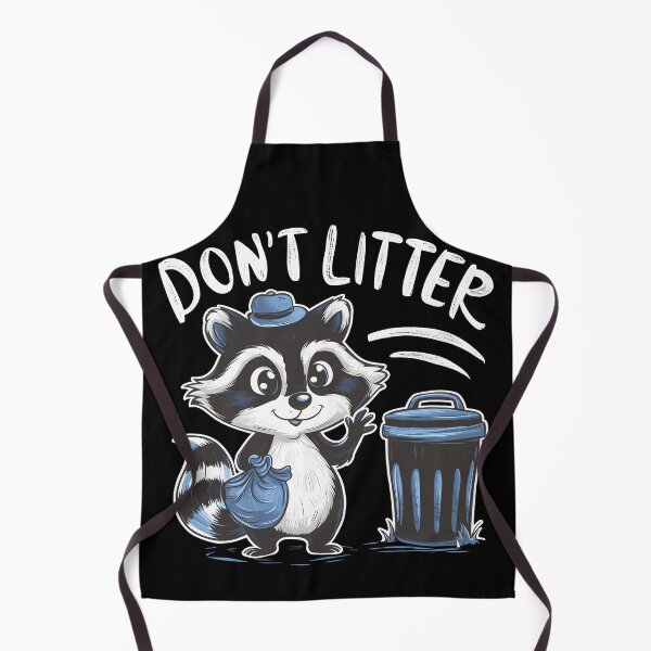 Item preview, Don't Litter Cute Raccoon designed and sold by Quirky Shirts.