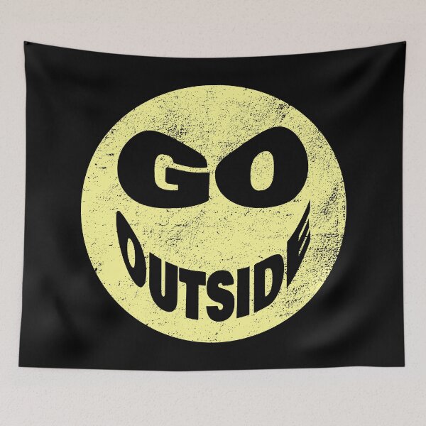 Item preview, Go Outside, Pastel Smiley Face! designed and sold by my-ducky-things.