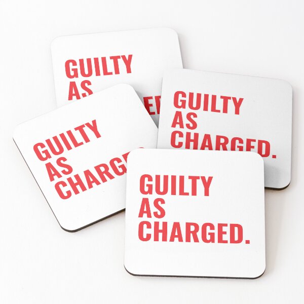 Item preview, Guilty As Charged, Simple typographic Political statement designed and sold by TQDitty.