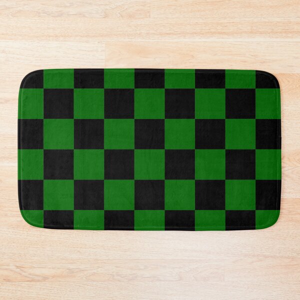 Item preview, Checkered - Black and Dark Green designed and sold by JustPatterns2.