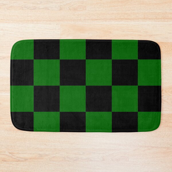 Item preview, Large Checkered - Black and Dark Green designed and sold by JustPatterns2.