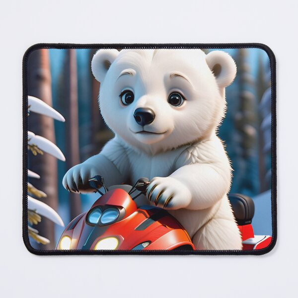 Item preview, Cute Polar Bear On A Snowmobile designed and sold by TheArtOfPat.