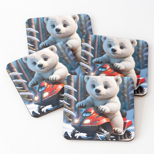 Item preview, Cute Polar Bear On A Snowmobile designed and sold by TheArtOfPat.