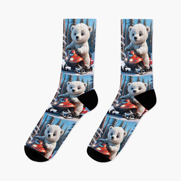 Item preview, Cute Polar Bear On A Snowmobile designed and sold by TheArtOfPat.